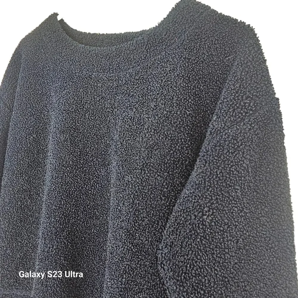 J. Crew Womens Vintage Fleece Crew Neck Pullover Sweater Size XS Navy Preppy